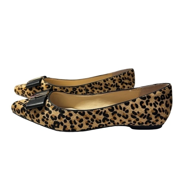 Kate Spade ♠️ Norah Calf Hair Leopard Print Flats Size 8 1/2 - Picture 4 of 7